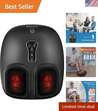 Deep-Kneading Shiatsu Foot Massager - Heated Compression for Ultimate Relaxation