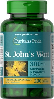 Puritan's Pride St. John's Wort Standardized Extract 300 mg - 200 Capsules