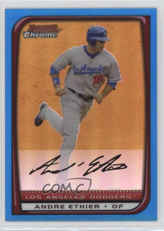 2008 Bowman Chrome Blue Refractor 86/150 Andre Ethier #130 sh7