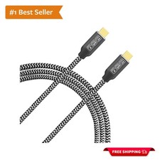 Universal USB C Data Transfer Cable - 5ft Nylon, 20Gbps  100W Power Delivery