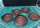 Rare Sterling Silver over Bronze Otto Heintz for Burroughs of Detroit Ashtrays — photo 2