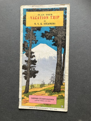 1920 Nippon Yusen Kaisha Schiffe Urlaubsreise Broschüre Fahrplan und Fahrpreise