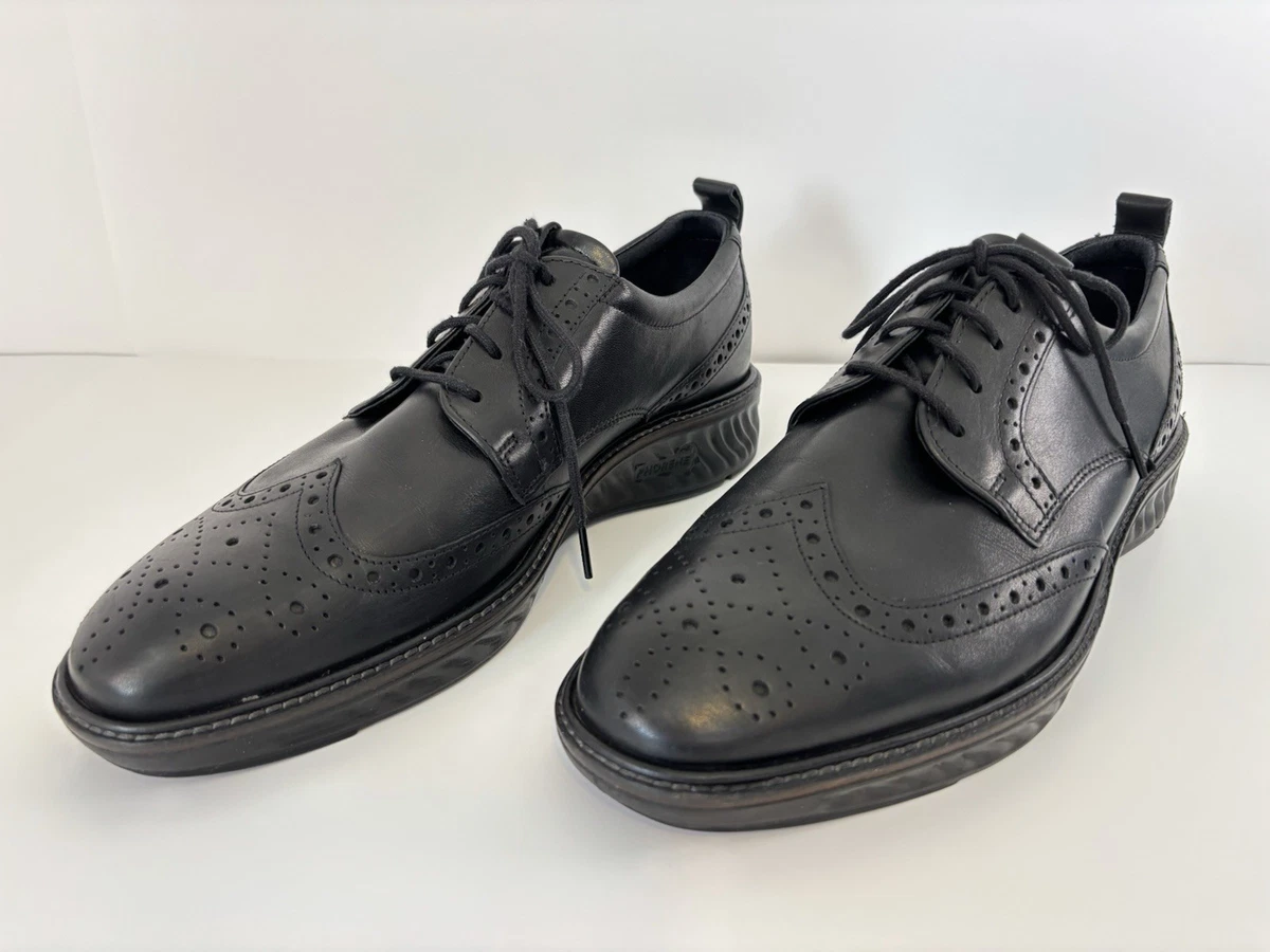 ECCO Black Leather Wingtip Oxford‎ Dress Shoes Men Size 11/11.5 ECCO St 1 Hybrid Derby Wingtip Oxford (Men) - Black – The  main image 2