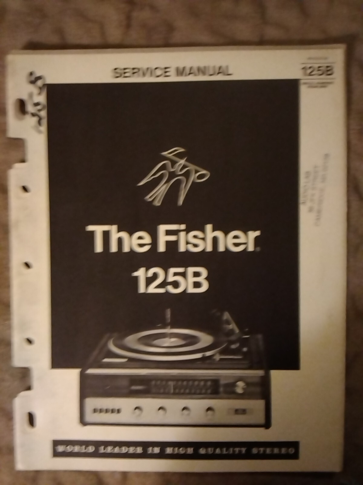 Fisher 125B Stereo System Original Service Manual Repair Guide