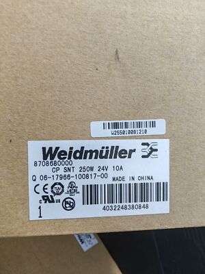 8708680000 CP SNT 250W 24V 10A New Power For Weidmuller FedEx or DHL