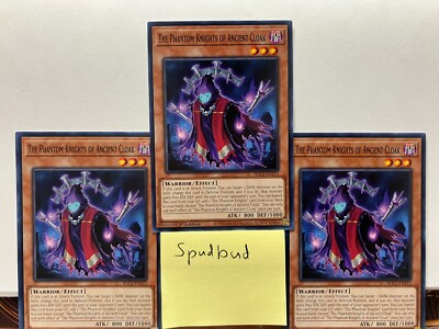 x3The Phantom Knights Of Ancient Cloak Common 3x BLC1-EN115 (NM 1st Edition)