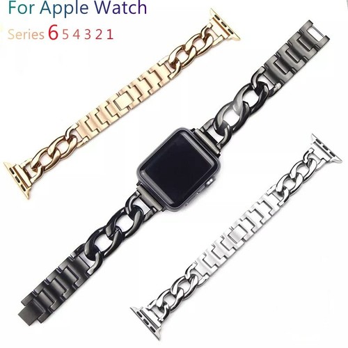 Metal Stainless Steel Chain Strap for Apple Watch Series 6 iWatch band 38MM 40MM - Picture 6 of 15