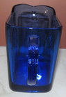 Vintage Hazel Atlas Cobalt Blue Chevron Creamer And Sugar Bowl Set Art Deco — photo 5