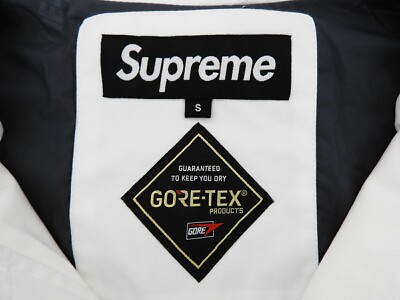 Supreme 18AW Gore-Tex Coat Jacket Nylon Hooded Parka Size S White