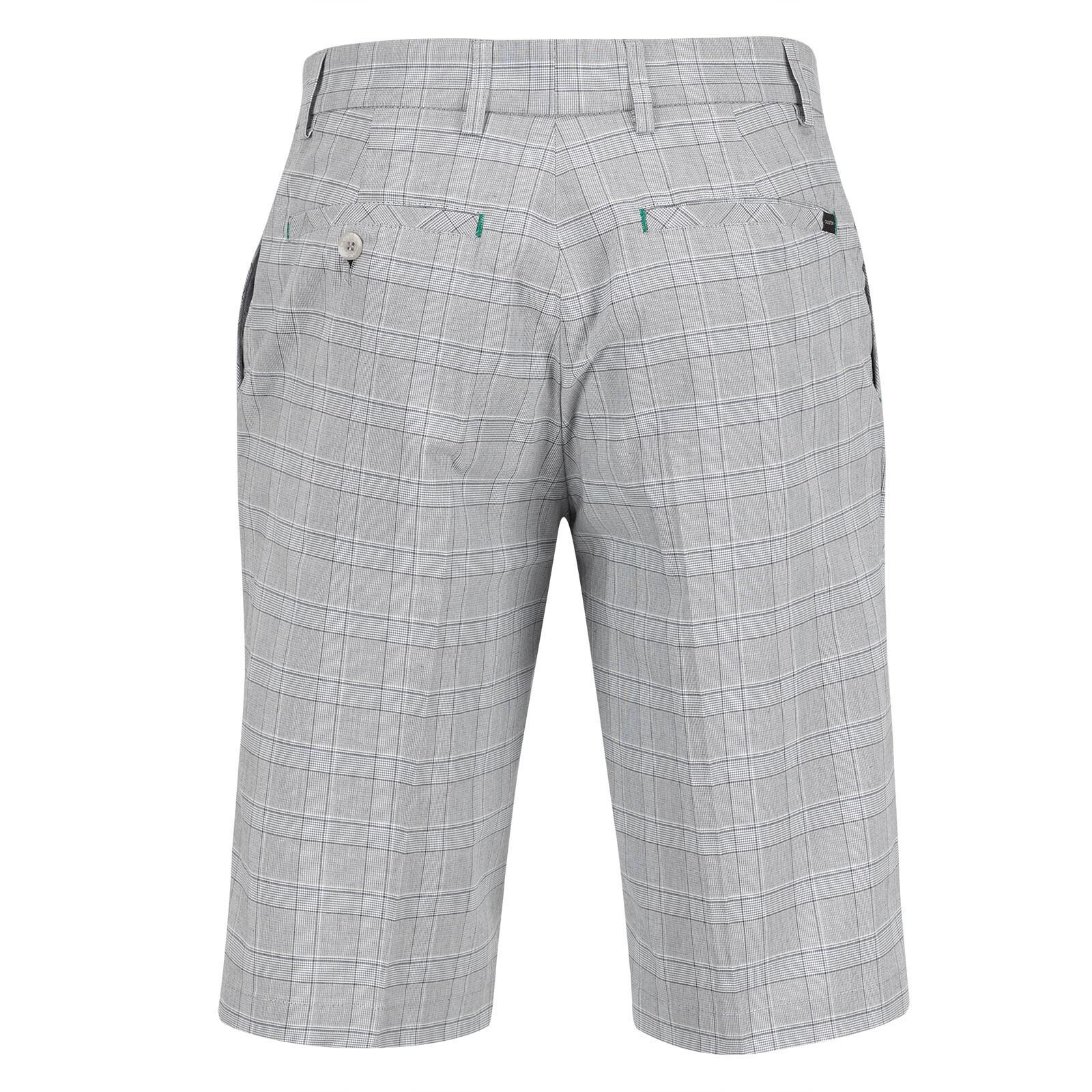 NWT Golfino Mens Casual Drive Checked 4365313 800 Grey Golf Shorts 32