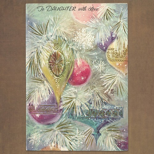 Unused Vintage FINE ARTS SERIES American Greetings Christmas Card for Daughter - Picture 1 of 5
