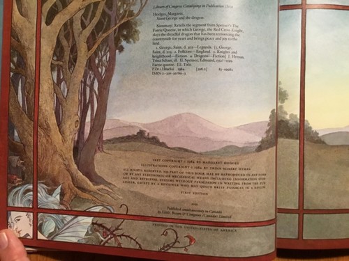 SIGNED VG 1984 HC DJ First Edition Caldecott St George Dragon Trina Schart Hyman - Foto 4 di 12