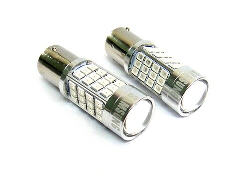 2x Amber 382 P21W BA15s Bulb SAMSUNG LED 40W Side Indicator Tail Stop Light DRL - Picture 2 of 11