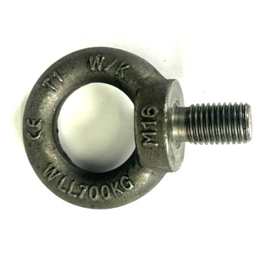 Shoulder Lifting Eye Bolt WLL 700kg Thread M16 DIN 580 Stainless Steel Black