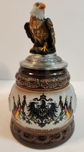 DEUTSCHER DECKELBIERKRUG - DEUTSCHLAND THEMA 8" HOCH - MIT COA VON KING EDTN NR. A4889
