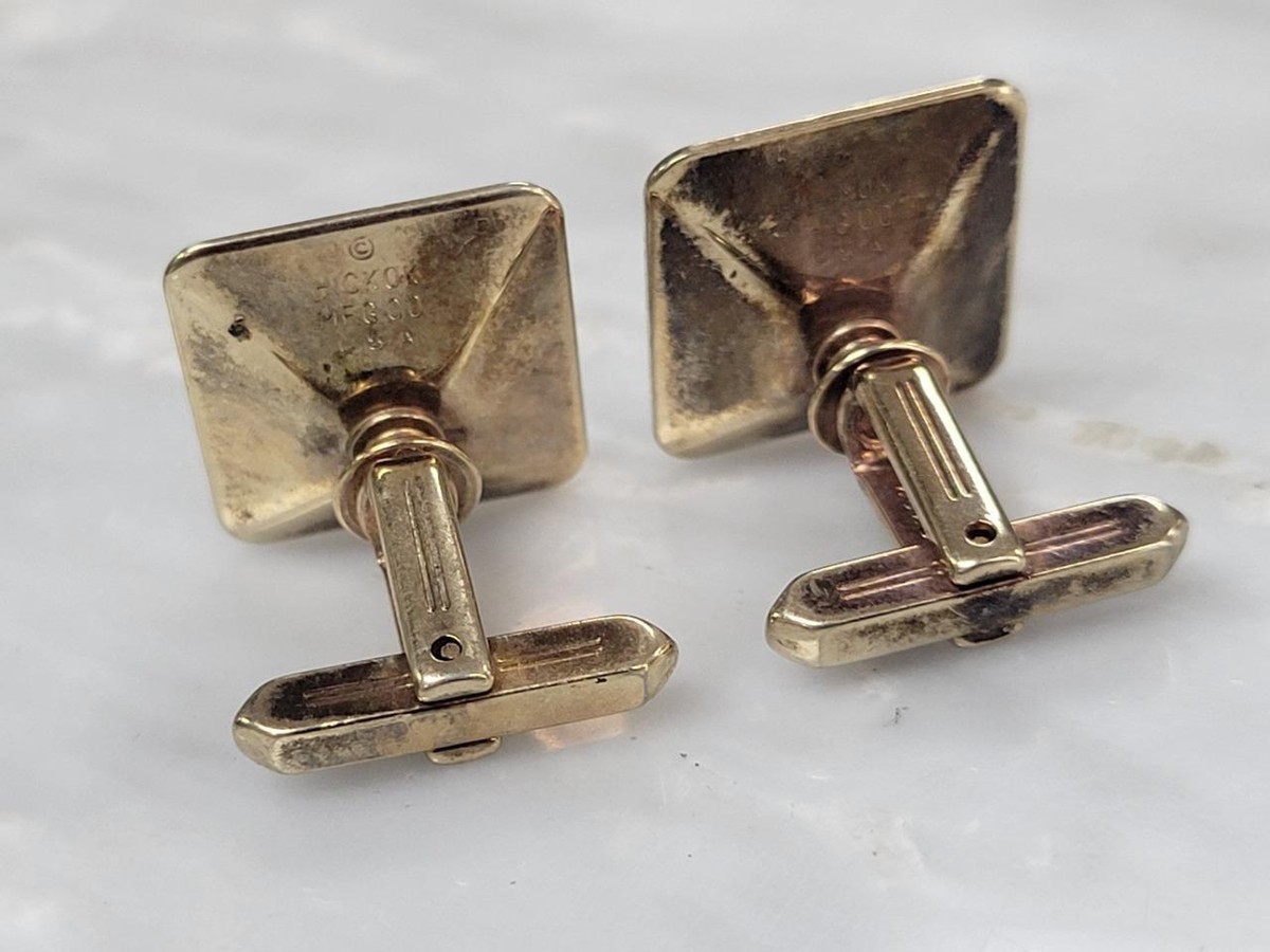 Vintage Hickok Gold Filled Cufflinks ~ 13.2grams ~ 13-K877