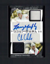 Dual Auto Patch Chris Chelios & Larry Murphy 2023 Leaf In The Game Used #5 /9