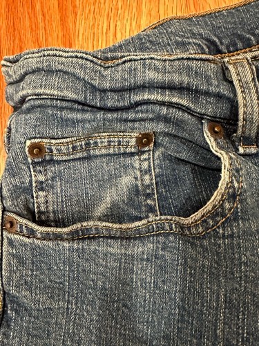 LL Bean Jeans Womens 18 Blue Classic Fit Straight Leg Elastic Waist Denim Pants - Picture 7 of 15