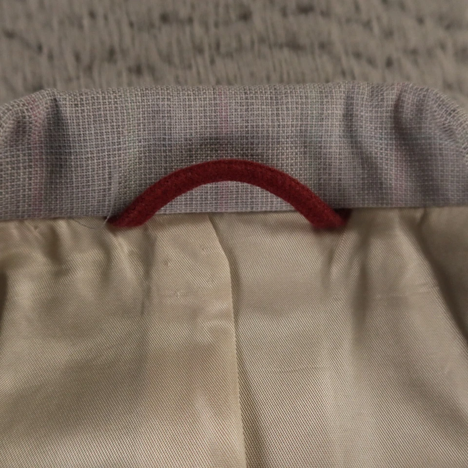 VTG Hopsack Jacket M Gray Patch Pockets Polyester Wool Jack Nicklaus Blazer 42R Foto 3 de 4