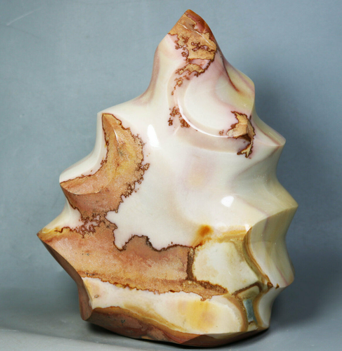 3.98lb Natural Colorful Ocean Jasper Agate Quartz Crystal Stone Flame Statue - Picture 9 of 11