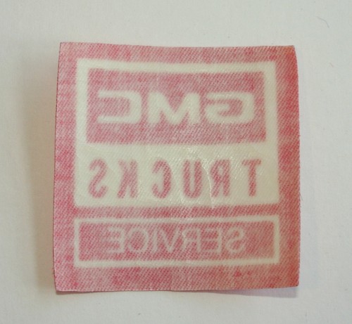Vtg GMC Trucks Service Dept Automotive Logo Car Thin Cloth Patch New NOS 1970s - Picture 3 of 3
