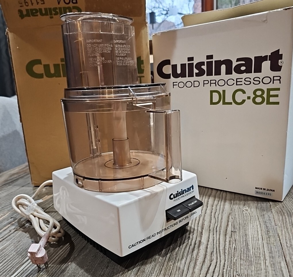Vintage Cuisinart Food Processor DLC8E Japan Cups Works 1980's eBay