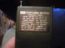 Vintage Portable York TV FM Radio works
