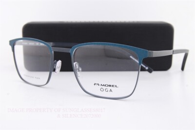 New MOREL OGA Eyeglass Frames 10182O BG13 Blue/Grey Titanium made