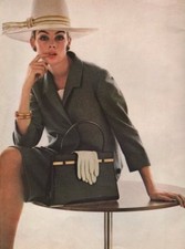 David Bailey fashion photo. Simpson Flannel. Otto Lucas hat. BRITISH VOGUE 1963