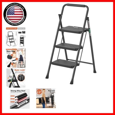 Versatile Multi-Use 3-Step Ladder - Sturdy, Easy Storage & Heavy Load Capacity