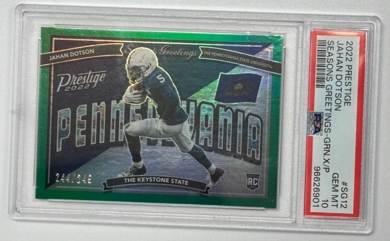 Jahan Dotson Panini Prestige Seasons Greetings #SG12 Green Xtra Points