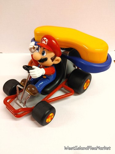 Nintendo Mario Kart Corded Telephone Vintage 2002 Tested/Works NO Lightning Bolt - Zdjęcie 2 z 24