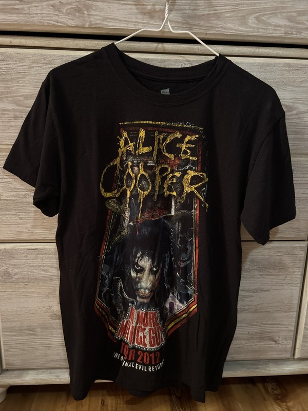 ALICE COOPER - 2012 Distressed No More Mr. Nice Guy T-Shirt~small Unisex