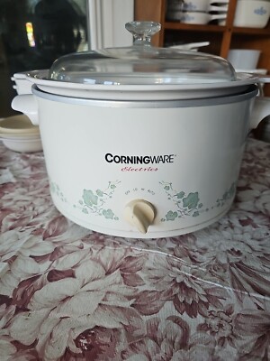 Vtg CorningWare Electrics 5.5 Q Oval Crock Pot Slow Cooker Vtg CorningWare Electrics 5.5 Q Oval Crock Pot Slow Cooker