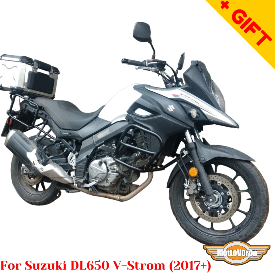 Protector de motor para Suzuki DL650 V-Strom DL 650 barras de choque (2017-2025), extra Foto 2 de 4