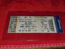 VINTAGE CONCERT TICKET STUB FOR ROB ZOMBIE OCT 30 2009 PEARL THEATRE PALMS LV