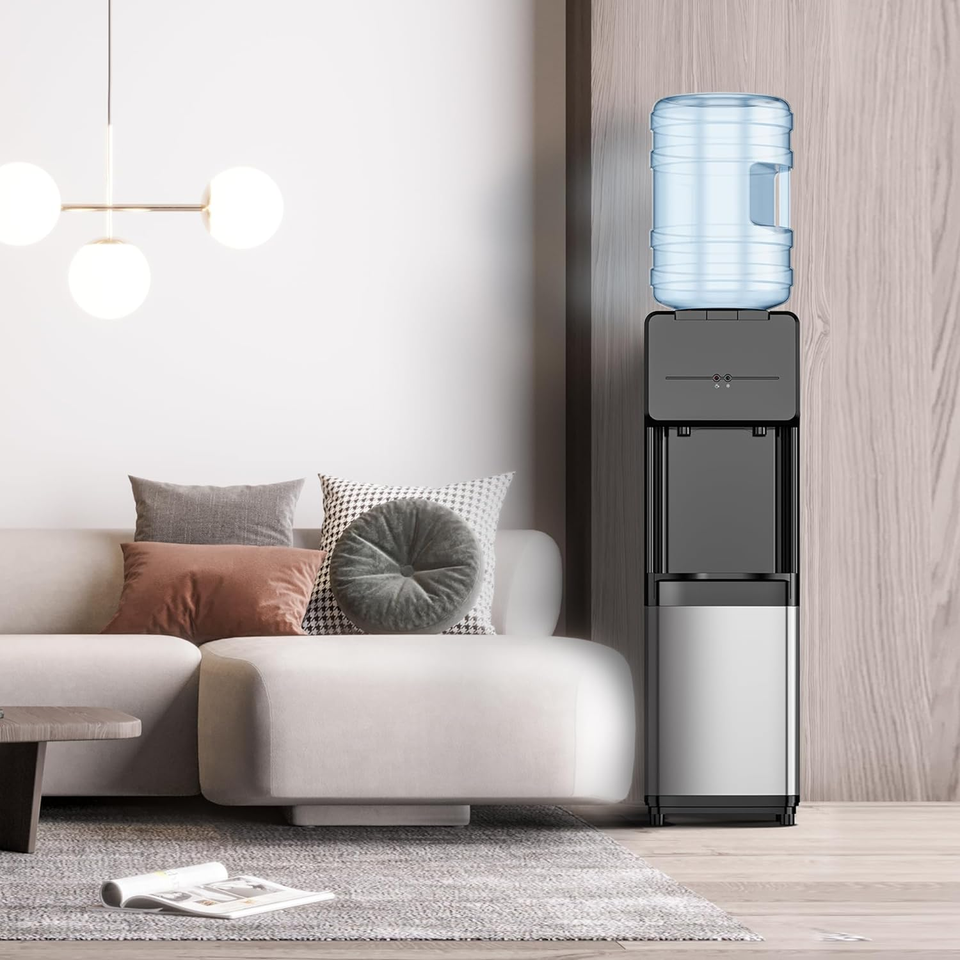 Top Loading Water Dispenser, Hot and Cold Water Cooler for 3 or 5