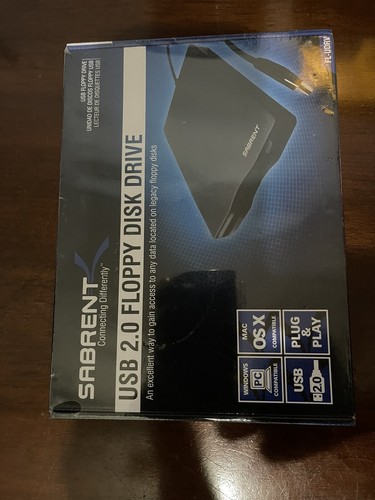 Sabrent External USB 2.0 1.44 MB 2X Floppy Disk Drive (FL-UDRV) Plug And Play - Afbeelding 3 van 3