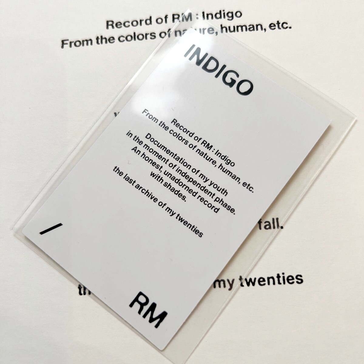 BTS RM Indigo Book Edition Postcard Edition JPFC Weverse BTS RM Indigo Book Edition Postcard Edition JPFC Weverse