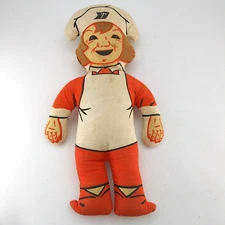 Vintage 1960s Tastycake Tasty Baking Co Advertising Cloth Baker Stuffed Doll 13"