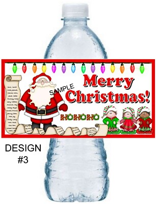 20 CHRISTMAS PARTY FAVORS WATER BOTTLE LABELS BIRTHDAY STICKERS