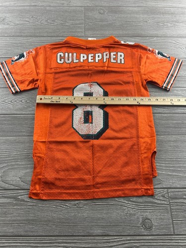 Reebok Daunte Culpepper Miami Dolphins NFL Football Jersey Youth Small 8 Orange - Picture 6 of 8