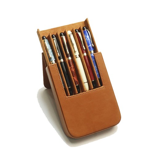 Leather 6/12 Slots Hard Fountain Pen Case Stationery Storage Box Office Gift - Picture 24 of 64