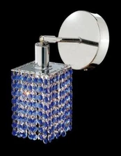 Elegant  Chandelier Wall Sconce SAPPHIRE Royal Cut Hanging Crystals #D67
