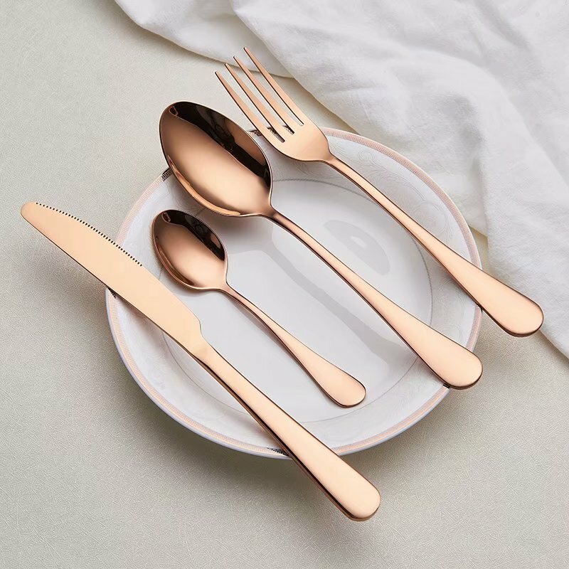Stainless Steel Cutlery Sets Rose Gold Spoons Forks 4/8/12/16/20piece Dinner Set eBay