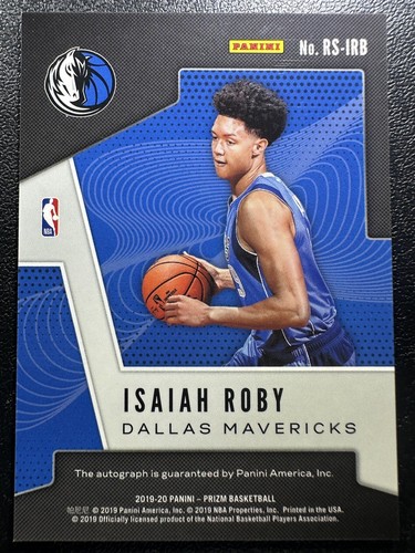 Isaiah Roby 2019-20 Panini Prizm Rookie Signature Auto RC - Picture 2 of 2