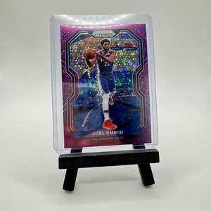 2020 Panini Prizm Joel Embiid 76ers purple disco /75 #141