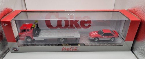 M2 Coca-Cola 1990 Ford Mustang GT 5.0 Foxbody C8000 Flatbed Truck NIB 750 Chase - Picture 2 of 7