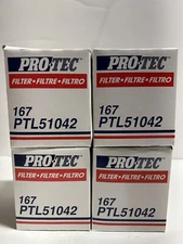 *NEW LOT OF 4 Engine Oil Filters Pro Tec 167 PTL51042 Made By Wix