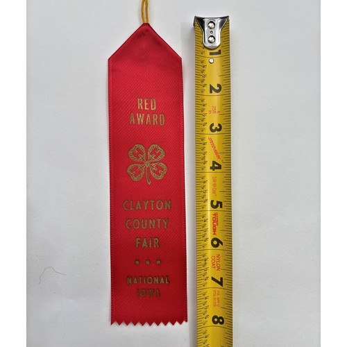 Lotto di 7 nastri rossi blu fiera Clayton Iowa County vintage anni 60 - Foto 3 di 3